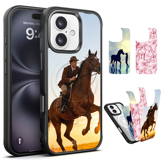 Custom Magnetic Phone Case – Upload Your Horse Photo | Snap & Swap Backplate