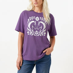 Rideratelier Floral Wreath Equine Cotton T-Shirt