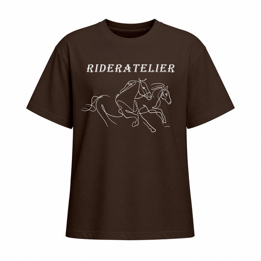 Rideratelier Signature Line Art Horse Cotton T-Shirt
