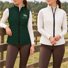 Personalized Reversible Quilted Equestrian Vest