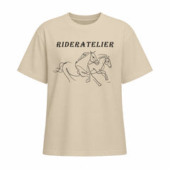 Rideratelier Signature Line Art Horse Cotton T-Shirt