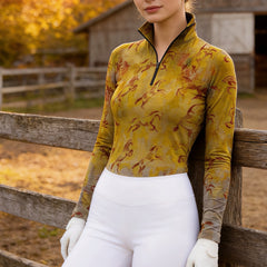 RIDER ATELIER Spring Bloom / Summer Sky / Autumn Harvest/ Winter Forest Rearing Horse Equestrian Quarter-Zip Top