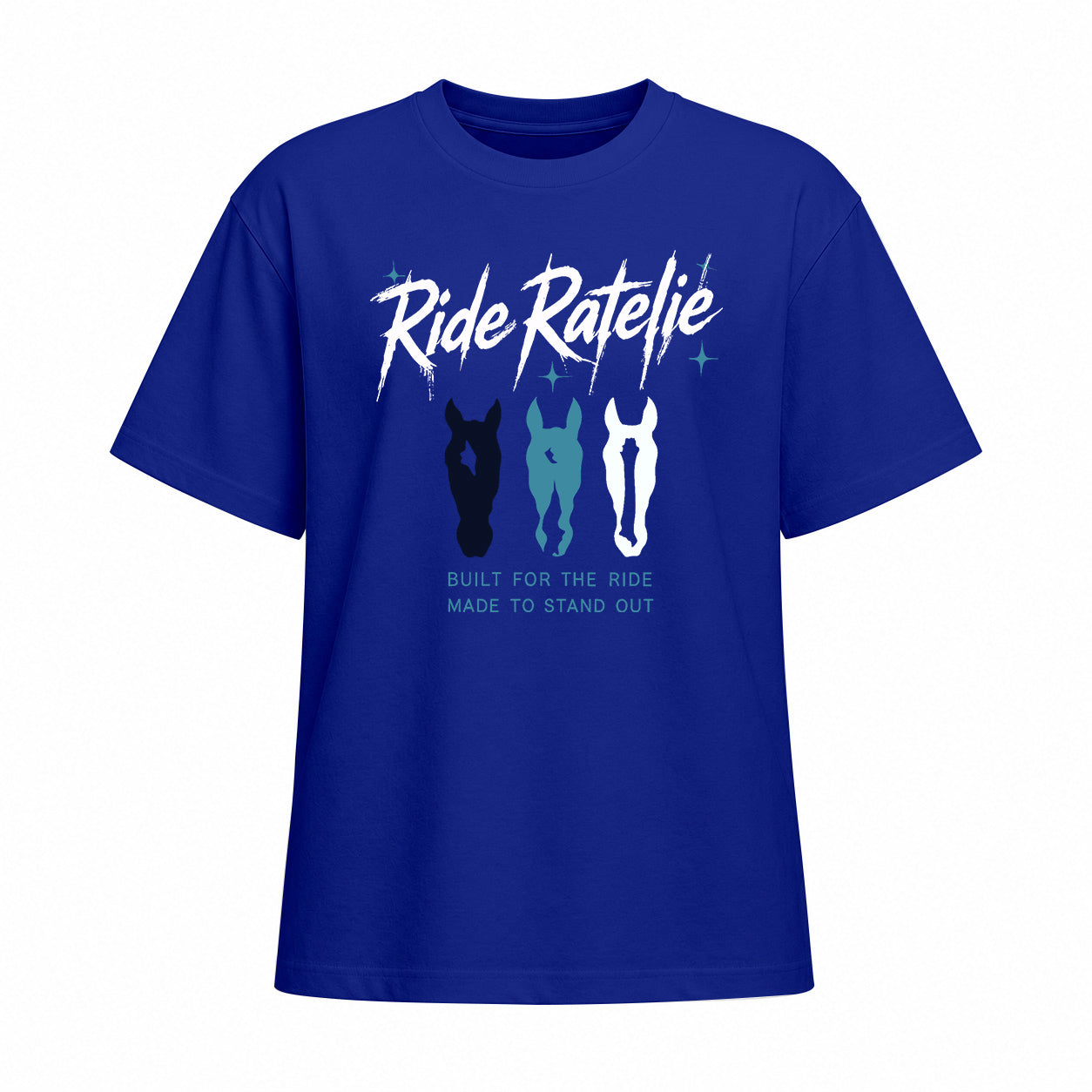 Rideratelier Built For The Ride Cotton T-Shirt in Royal Blue