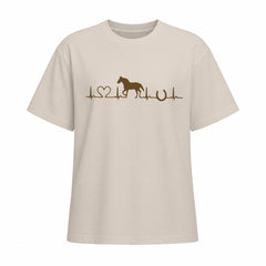 Rideratelier Horse Heartbeat Cotton T-Shirt in Beige