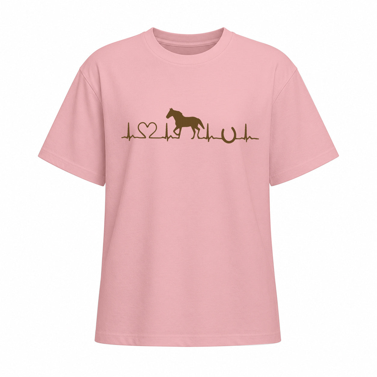 Rideratelier Horse Heartbeat Cotton T-Shirt in Pink
