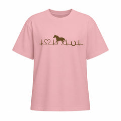 Rideratelier Horse Heartbeat Cotton T-Shirt in Pink