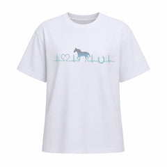 Rideratelier Horse Heartbeat Cotton T-Shirt in White