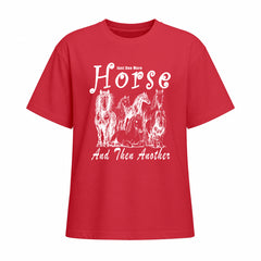 Rideratelier Just One More Horse Cotton T-Shirt in Red