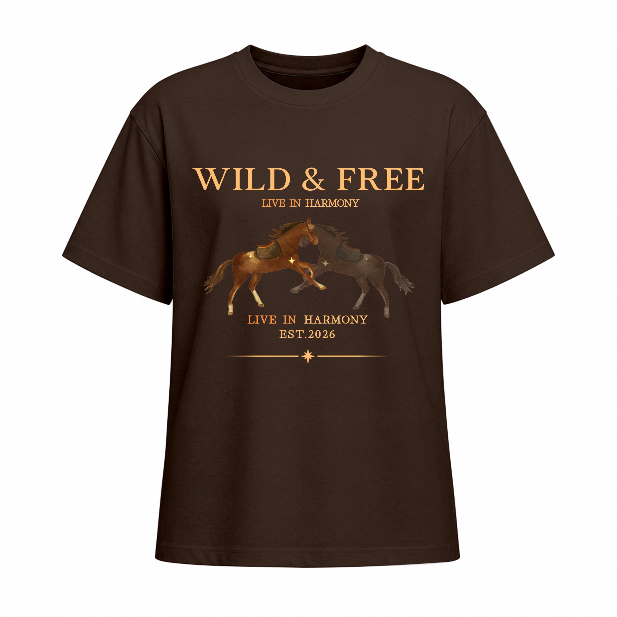 Rideratelier Wild & Free Equestrian Cotton T-Shirt in Black