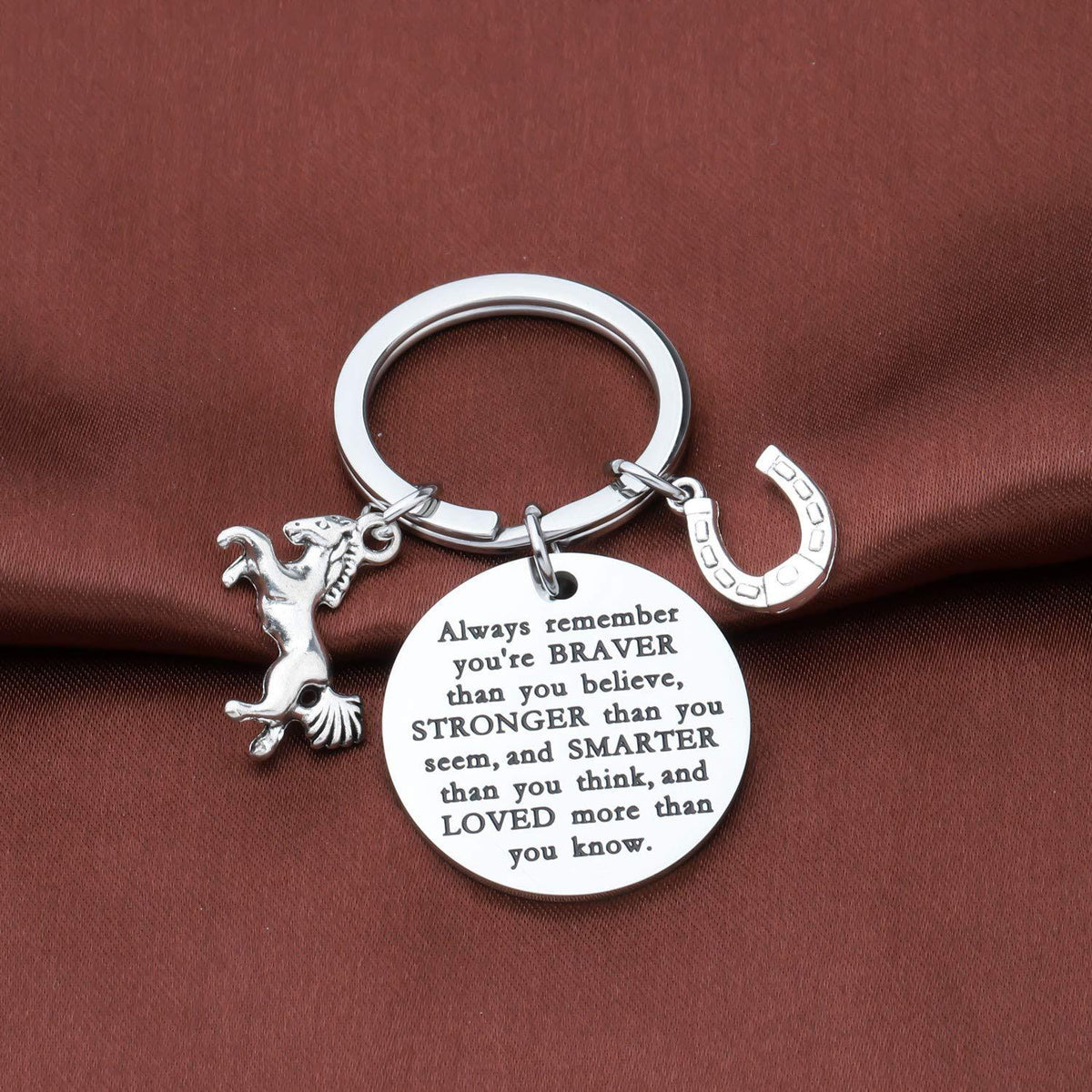 Inspirational Horse Horseshoe Keychain | Rider Atelier Equestrian Collection