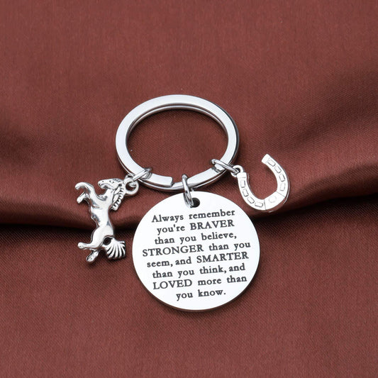 Inspirational Horse Horseshoe Keychain | Rider Atelier Equestrian Collection