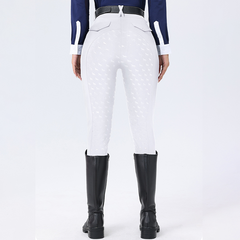 Women's Winter Fleece Lined Riding Breeches, Full Seat Silicone Grip Equestrian Pants for Cold Weather