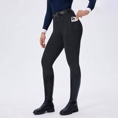 Classic Women’s Horse-Pattern Silicone Grip Breeches