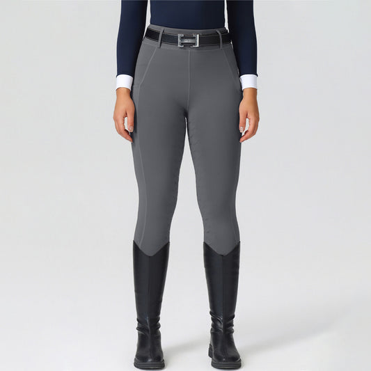 Professional Full-Leg "Horse-Motif" Silicone Grip Breeches
