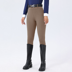 Horseshoe Silicone Grip High-Waist Equestrian Breeches