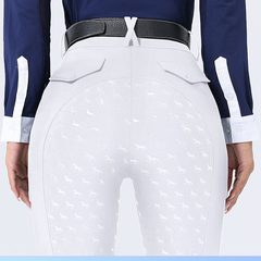 Women's Winter Fleece Lined Riding Breeches, Full Seat Silicone Grip Equestrian Pants for Cold Weather