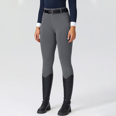 Professional Full-Leg "Horse-Motif" Silicone Grip Breeches