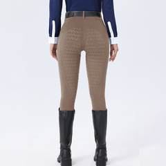 Horseshoe Silicone Grip High-Waist Equestrian Breeches
