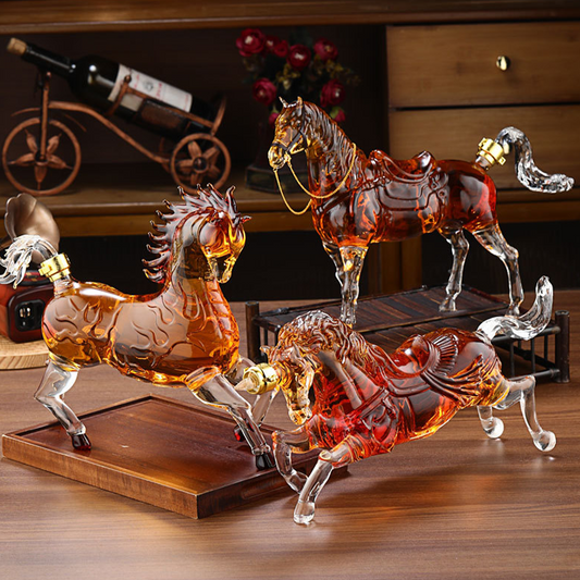 🐎 Equestrian Hand-Blown Horse Whiskey Decanter Collection