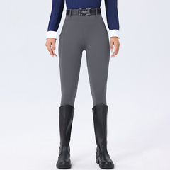 Horseshoe Silicone Grip High-Waist Equestrian Breeches