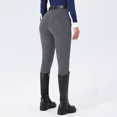 Horseshoe Silicone Grip High-Waist Equestrian Breeches