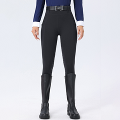 Horseshoe Silicone Grip High-Waist Equestrian Breeches