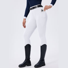 Classic Women’s Horse-Pattern Silicone Grip Breeches