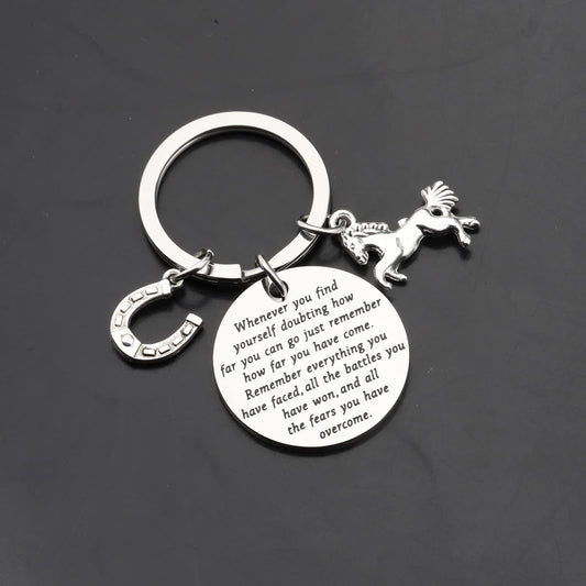 Inspirational Horse Horseshoe Keychain | Rider Atelier Equestrian Collection