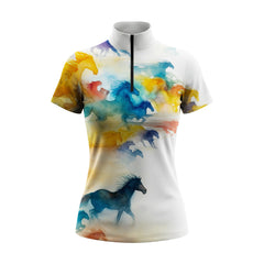 Watercolor Horse in Short — A Wild Herd, Painted in Motion