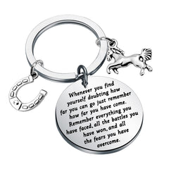 Inspirational Horse Horseshoe Keychain | Rider Atelier Equestrian Collection