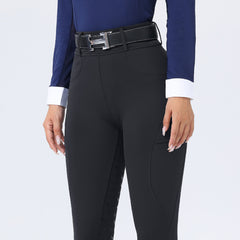 Women's Winter Fleece Lined Riding Breeches, Full Seat Silicone Grip Equestrian Pants for Cold Weather