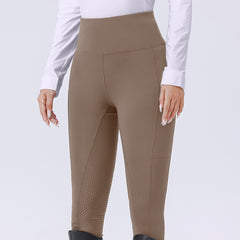 Minimalist Dot Silicone Grip High-Waist Equestrian Breeches