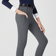 Premium Kids’ Equestrian Breeches | Diamond Silicone Grip Riding Pants