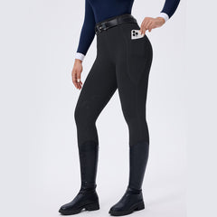 Classic Women’s Horse-Pattern Silicone Grip Breeches