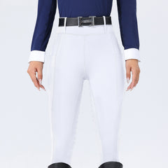 Horseshoe Silicone Grip High-Waist Equestrian Breeches