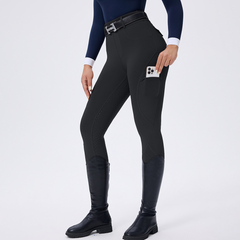 Dot Silicone Grip High-Waist Equestrian Breeches
