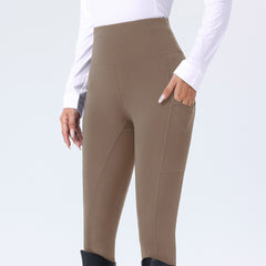 Minimalist Dot Silicone Grip High-Waist Equestrian Breeches
