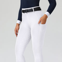 Professional Full-Leg "Horse-Motif" Silicone Grip Breeches