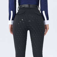 Women's Winter Fleece Lined Riding Breeches, Full Seat Silicone Grip Equestrian Pants for Cold Weather