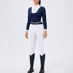 Dot Silicone Grip High-Waist Equestrian Breeches
