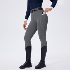 Classic Women’s Horse-Pattern Silicone Grip Breeches