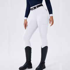 Dot Silicone Grip High-Waist Equestrian Breeches