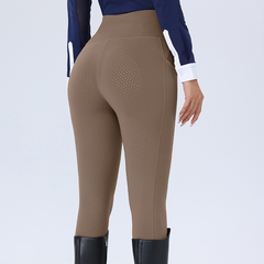 AuraGrip High-Waist Dot Grip Riding Tights