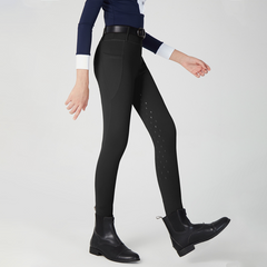 Premium Kids’ Equestrian Breeches | Diamond Silicone Grip Riding Pants