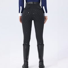 Women's Winter Fleece Lined Riding Breeches, Full Seat Silicone Grip Equestrian Pants for Cold Weather