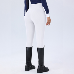 Women's High Waisted Winter Fleece Lined Riding Breeches, Dotted Full Seat Silicone Grip Equestrian Pants for Cold Weather