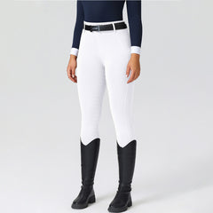 Professional Full-Leg "Horse-Motif" Silicone Grip Breeches