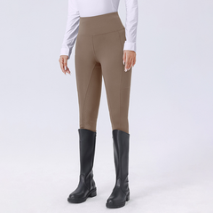 Minimalist Dot Silicone Grip High-Waist Equestrian Breeches