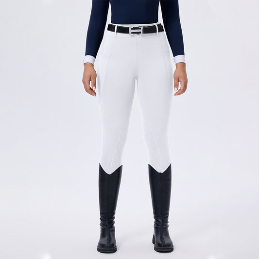 Classic Women’s Horse-Pattern Silicone Grip Breeches
