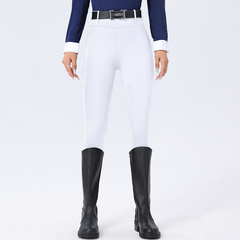 Horseshoe Silicone Grip High-Waist Equestrian Breeches